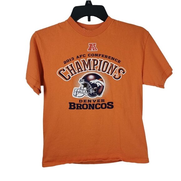 Broncos‎ 2013 AFC Conference Champions Short Sleeve Tshirt Size Large Orange - Picture 6 of 6